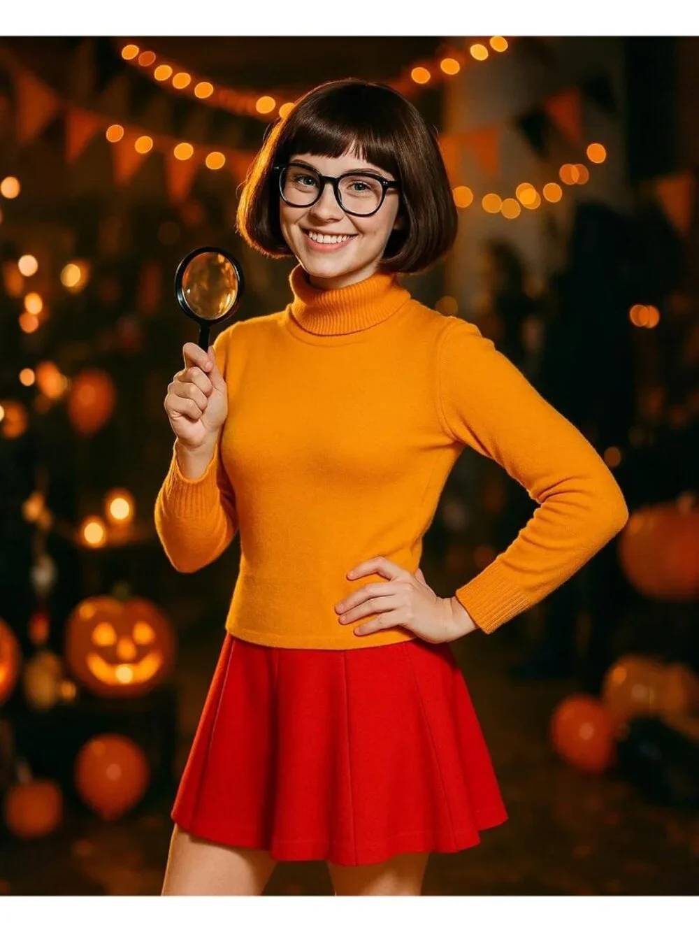 Women's Brown Bob Cosplay Convenient Set Include Adjustable Wig Cap Headpiece